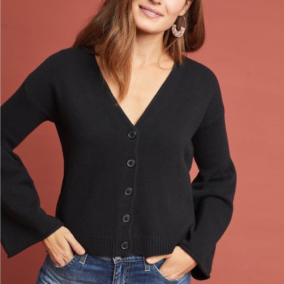 ANTHROPOLOGIE Bell Sleeved Cardigan - Picture 1 of 8